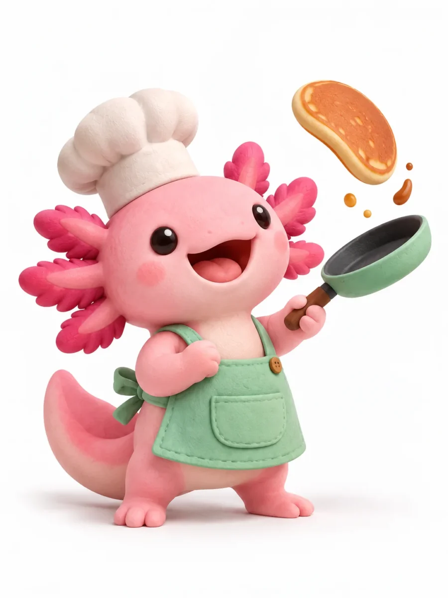 3D Clay Axolotl Prompt for Toy Icons ChatGPT