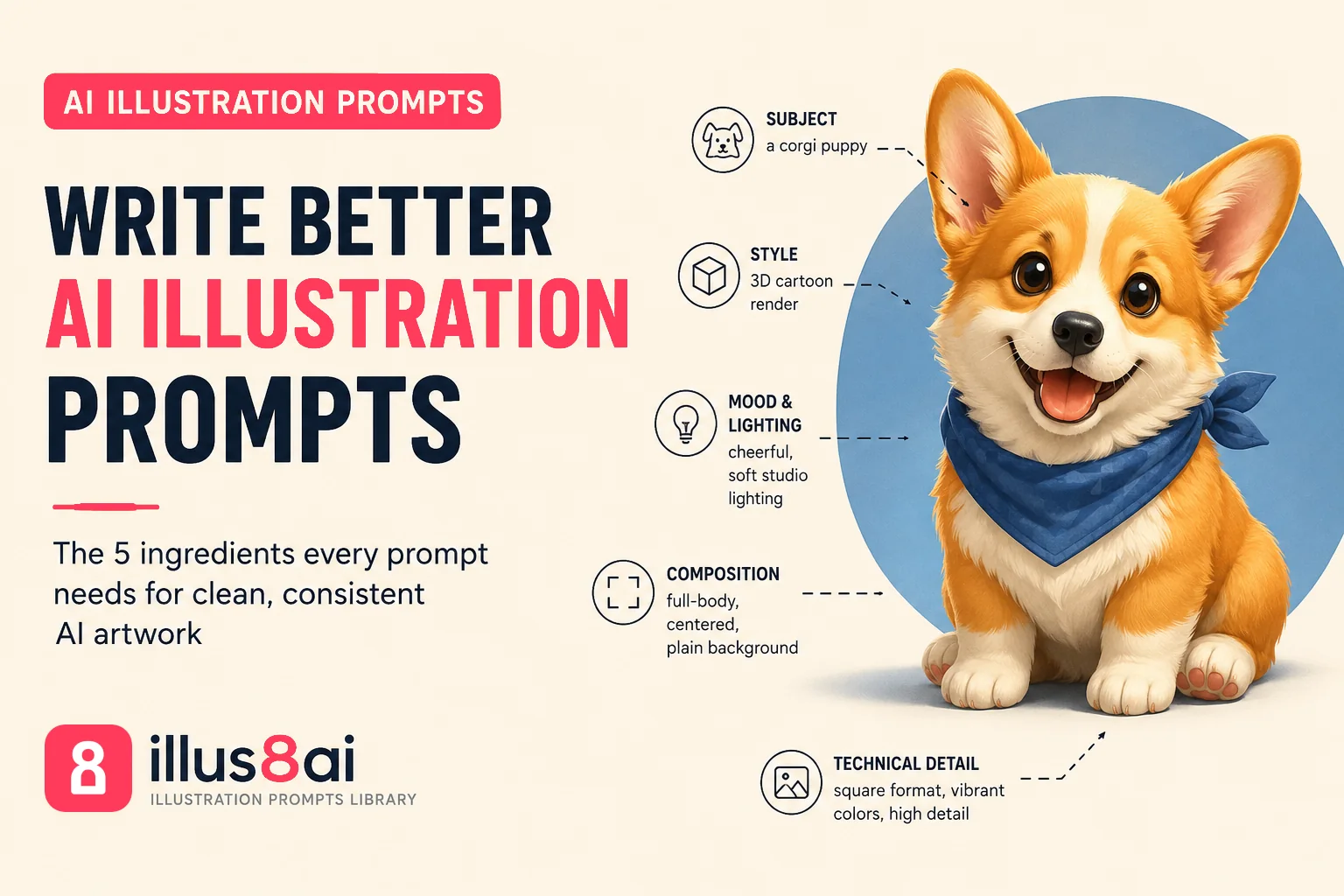 Write better AI Illustration prompts explained